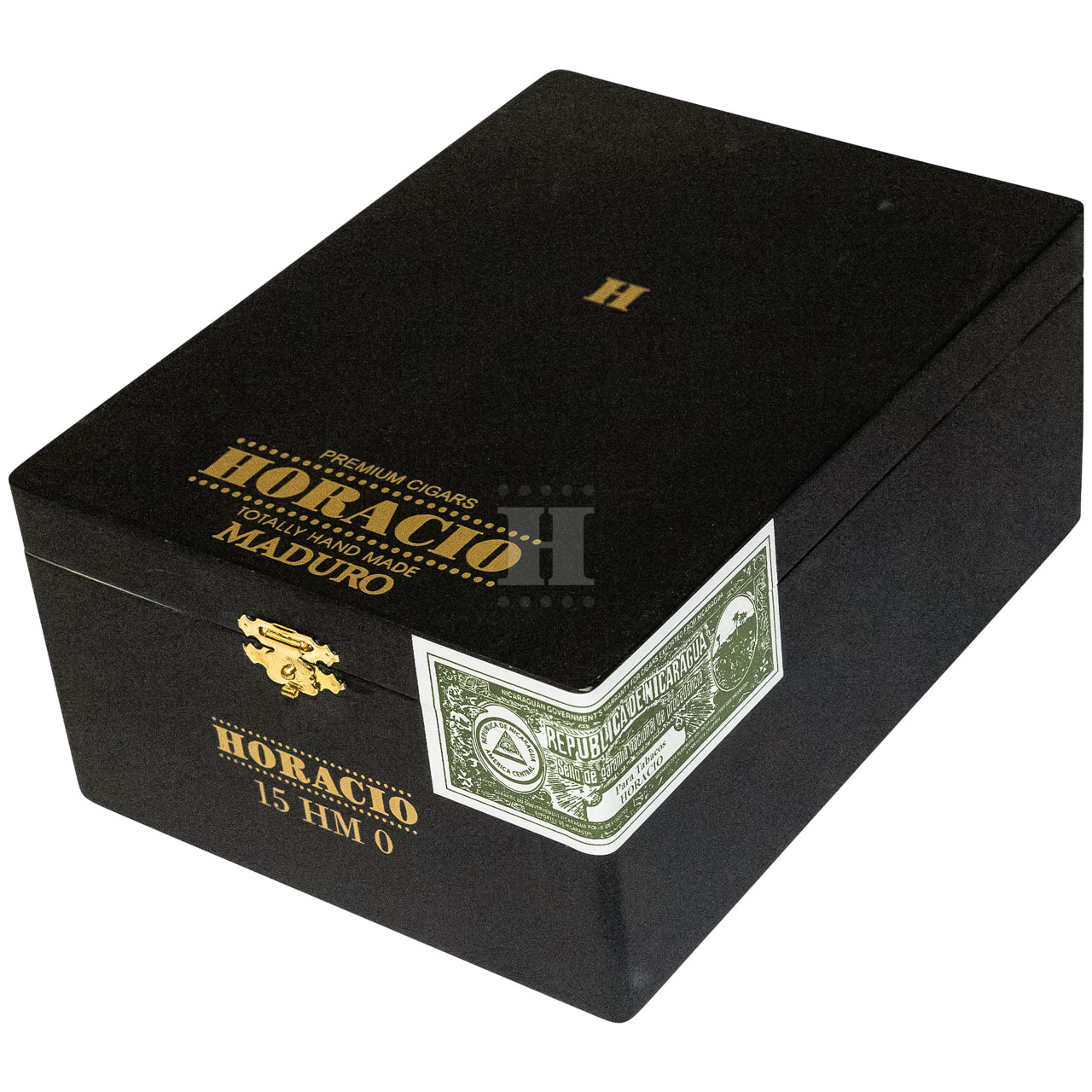 Horacio HM0 Maduro series box close angle