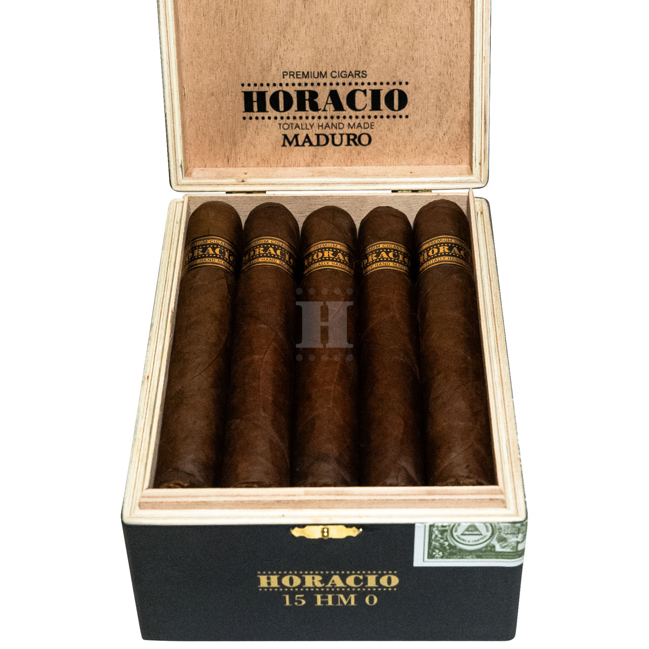 Horacio HM0 Maduro series box open front close-up